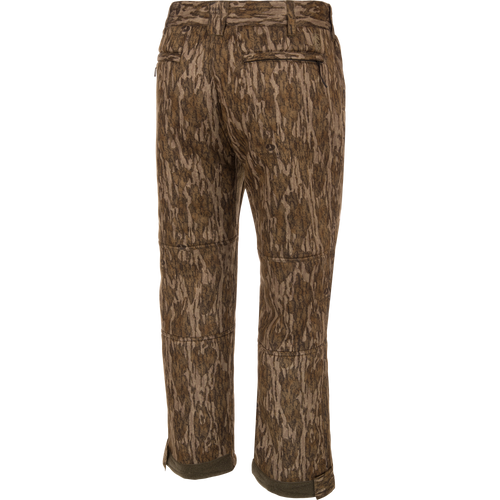 Midweight Nova Silencer Pant with Scent Control, featuring camouflage design, reinforced knees, adjustable hems, and rear pockets, ideal for hunting and outdoor activities.