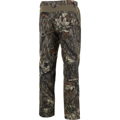 Non-Typical SWT Pant with Scent Control features woodland camo, stretch waist, and five pockets, ideal for hunting with odor resistance and water protection.