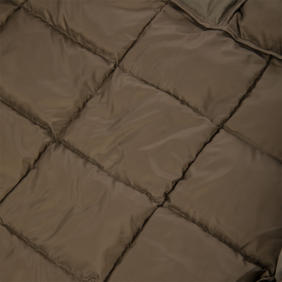Close-up of the Nontypical Non-Typical Down Vest with Agion Active X2, featuring a soft, padded texture and stitched square sections, similar to a cozy, quilted blanket designed for warmth.