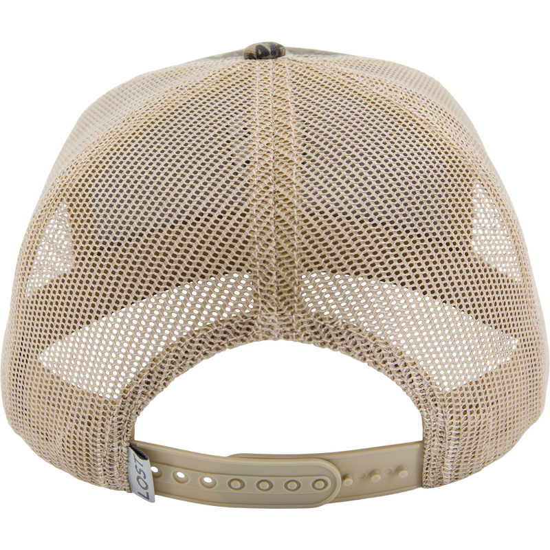 Back view of the Non-Typical X Lost Sa7age 7 Panel Cap, showcasing its mesh fabric and adjustable snapback closure for ventilation and comfort.