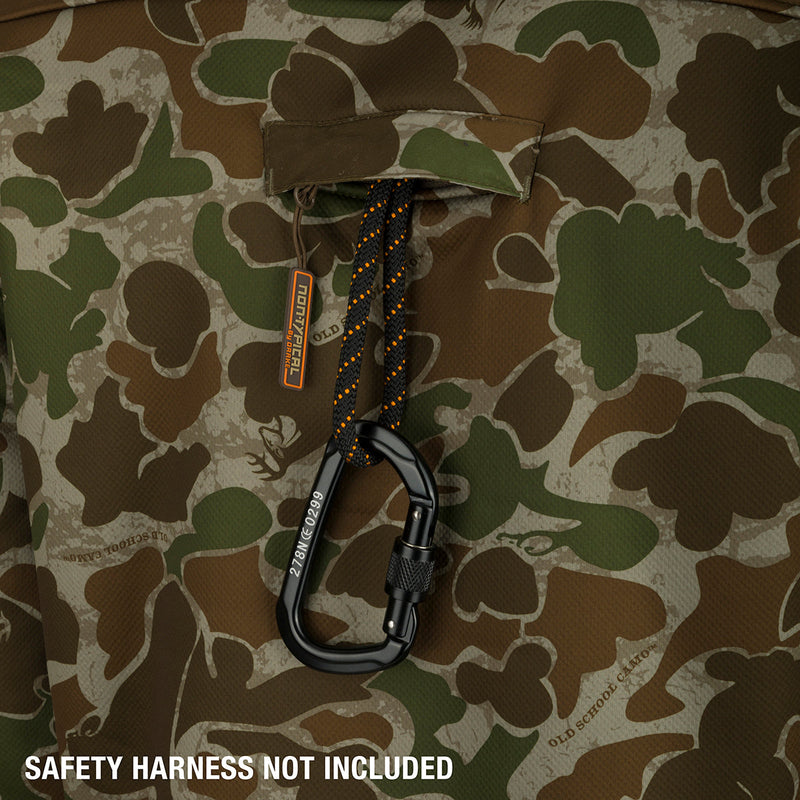 Silencer Full Zip Jacket with Agion Active XL, close-up of carabiner & black/orange rope