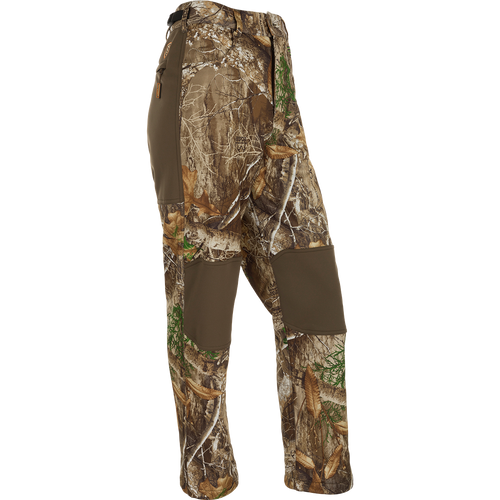 A pair of mid-weight Endurance Pants with adjustable waist and multiple pockets, designed for unpredictable weather during mid-season hunting.