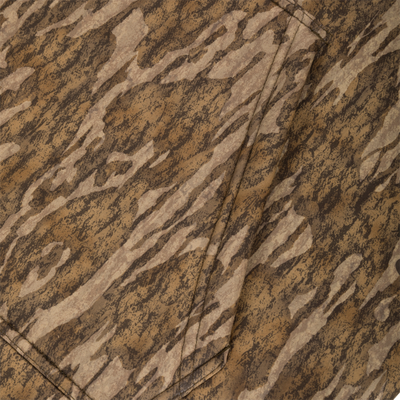 Close-up of the Non-Typical Silencer Hoodie with Agion Active X2, showcasing tiger-stripe camo pattern, detailed stitching, and soft sherpa fleece for warmth and stealth.