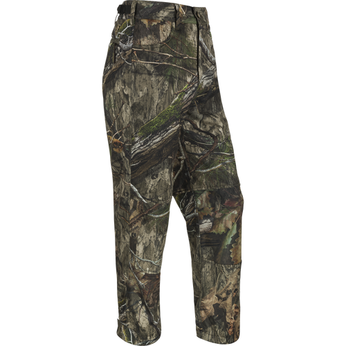 Endurance Jean Cut Pant with Agion Active XL: Camouflage hunting pants with fleece lining, adjustable waist, and multiple pockets.