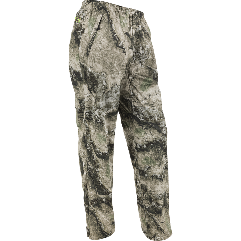 Ultralight waterproof pant with scent control technology, packable design, and slash pockets. Perfect for hunting and outdoor activities.