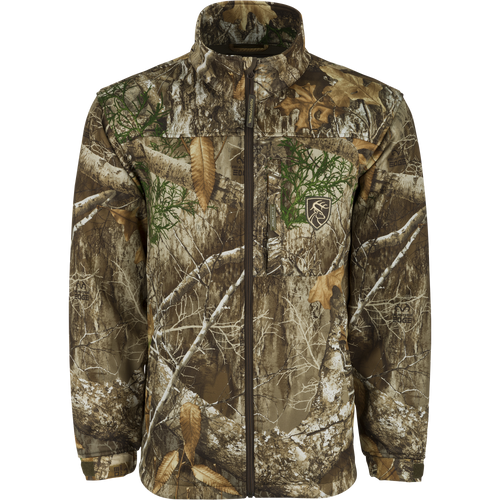 Youth Endurance Full Zip Jacket: Lightweight camouflage jacket with stretch fabric. Features quarter-zip neck, magnetic chest pocket, and odor control technology. Perfect for cool fall days.