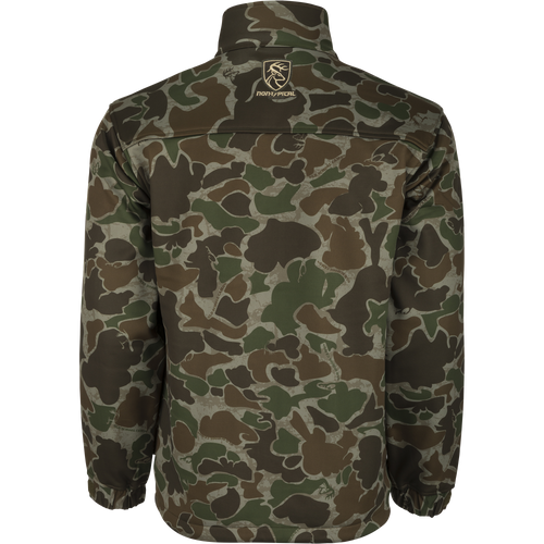 Youth Endurance Full Zip Jacket: Lightweight, camo-patterned jacket with a deep quarter-zip neck, magnetic chest pocket, and odor control technology. Ideal for cool fall days.