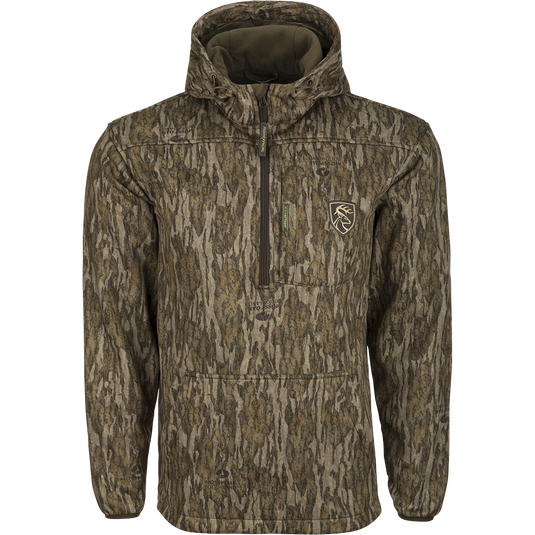 Endurance 1/4 Zip Jacket: A lightweight, camo jacket with a soft-shell fabric. Features a quarter-zip neck, magnetic chest pocket, and odor control technology. Perfect for cool fall days.