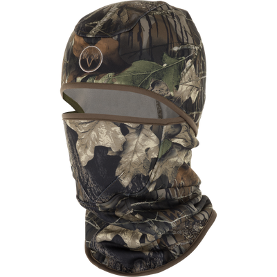 Non-Typical Balaclava with Scent Control features a camo beanie and balaclava, offering full head coverage with moisture-wicking, scent control, and high-stretch comfort.