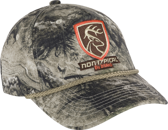 Non-Typical 5-Panel Cap: A cotton hat with the Non-Typical logo on the front. Features five-panel construction and adjustable hook & loop closure.