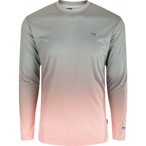 Performance Ombre Dot Long Sleeve Crew - A lightweight, high-tech shirt with cooling, UPF 50, moisture-wicking, and quick-drying features. Perfect for outdoor activities.