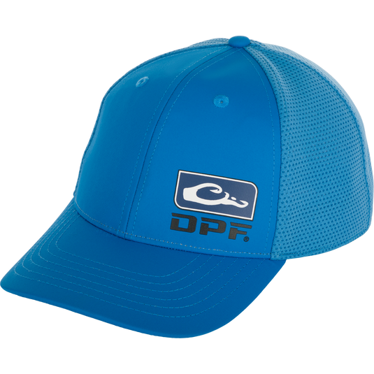 DPF Badge Logo Performance Cap - A structured six-panel cap with a performance mesh back. Features a pre-curved visor and snapback closure. Perfect for a day on the water.
