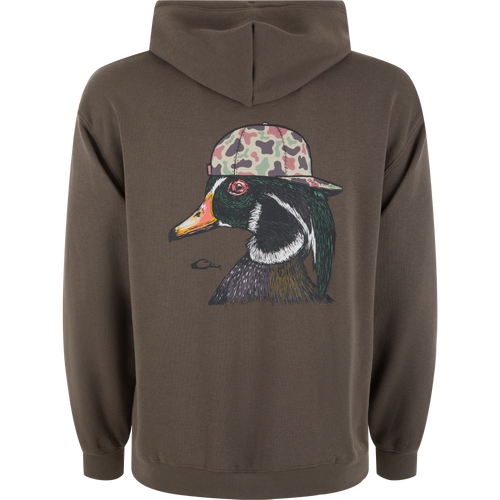 Back Cap Woodie Logo Hoodie