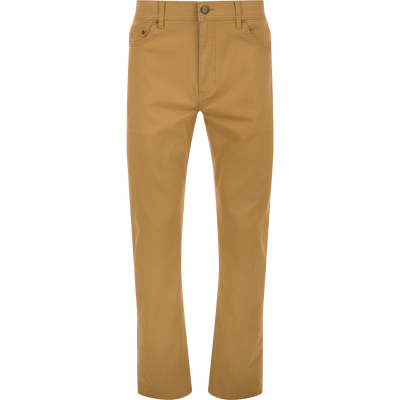 Field khaki Wingshooter Twill 5 Pocket Pant featuring a button fly.