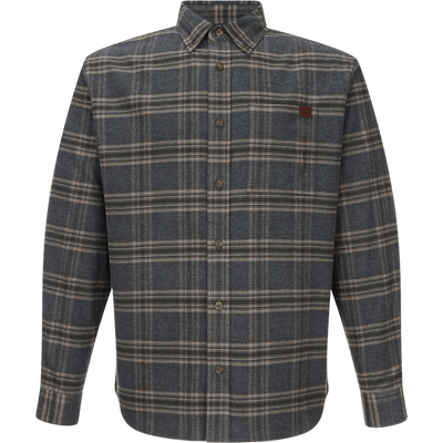 Autumn Flannel Shirt with button-front, plaid pattern, button-down collar, and chest pocket, tailored for versatile wear, reflecting Drake Waterfowl's outdoor lifestyle ethos.