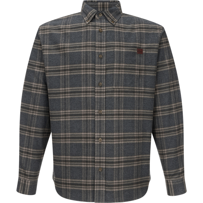 Autumn Flannel Shirt with button-front, plaid pattern, button-down collar, and chest pocket, tailored for versatile wear, reflecting Drake Waterfowl's outdoor lifestyle ethos.