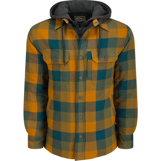 Men's Flannel Jac Shirt Hoodie – Drake Waterfowl Men's Flannel Jac Shirt Hoodie – Drake Waterfowl