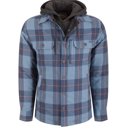 Men's Flannel Jac Shirt Hoodie – Drake Waterfowl - Main Image