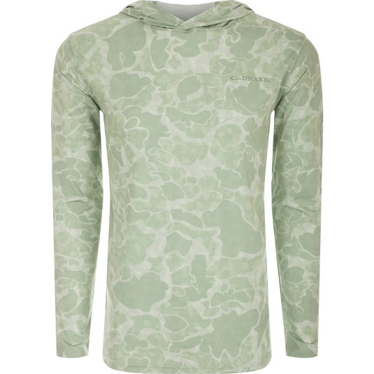 Performance Hoodie with Built-In Cooling, UPF 50, Moisture Wicking, and Quick Drying. Lightweight and versatile garment from Drake Waterfowl.