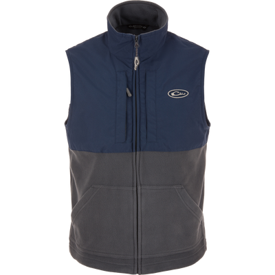Eqwader Vest featuring mid-layer insulation and waterproof shoulders, with Magnattach™ and zippered chest pockets, designed for optimal movement and breathability in hunting environments.