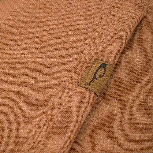 Leaping Lab Graphic Hoodie featuring a black lab logo, adjustable drawstring hood, kangaroo pocket, and elastic side panels for added comfort and stretch.