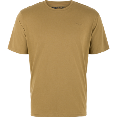 Drake Head Tri-Blend Crew Short Sleeve T-Shirt on display, featuring a tonal chest logo and soft, breathable fabric designed for versatile comfort and active wear.