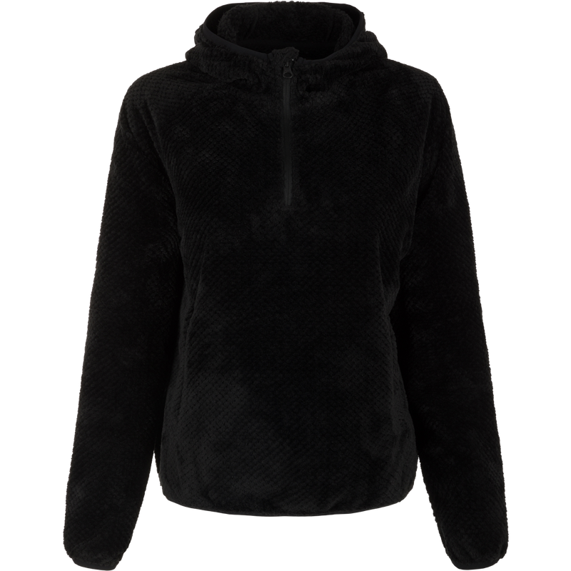 Womens black sales sherpa lined hoodie