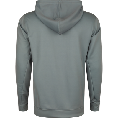 Youth Performance Stacked Hoodie featuring a 3-piece lined hood with adjustable drawstrings, kangaroo pocket, and stretchy 92% Polyester/8% Spandex Fleece material.