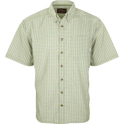 Featherlite Check Shirt S/S: Lightweight plaid shirt with hidden button downs, left chest pocket, and breathable FeatherLite fabric. Perfect for hot summer days.