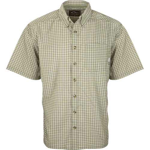 Featherlite Check Shirt S/S: Lightweight plaid shirt with hidden button downs, left chest pocket, and breathable FeatherLite fabric. Perfect for hot summer days.