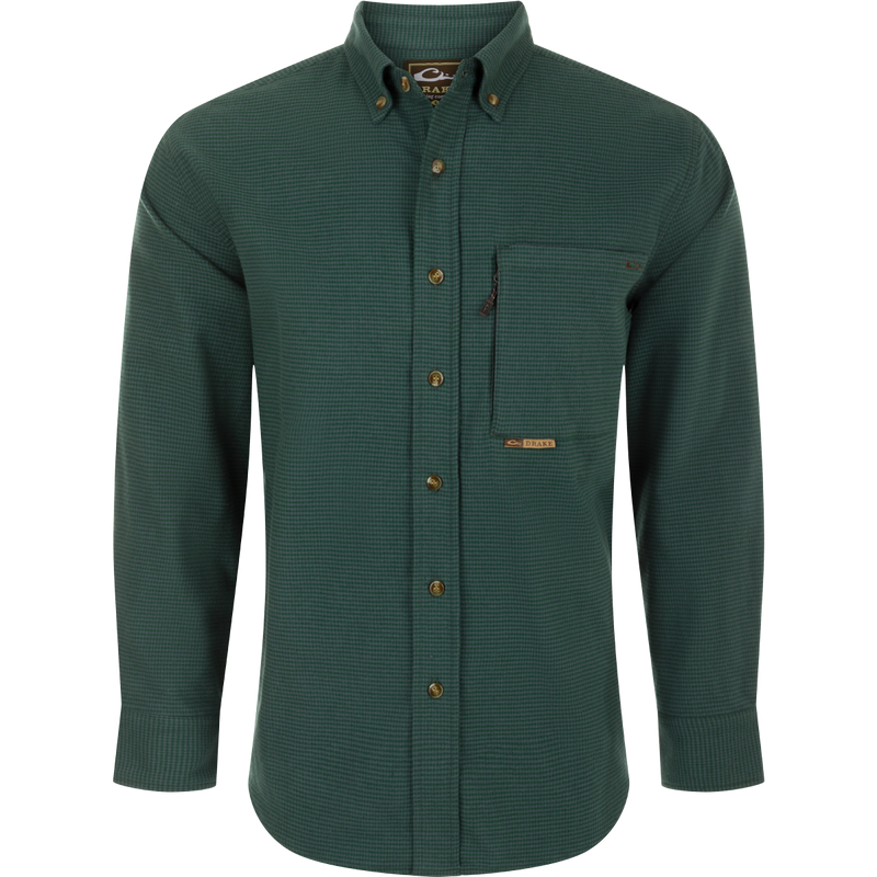 Drake Waterfowl Chemise à manches longues boutonnée en sergé sergé Drake Waterfowl Chemise à manches longues boutonnée en sergé sergé