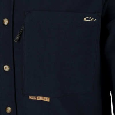 Autumn Brushed Twill Long Sleeve Shirt with button-down collar and two pockets. Lightweight and breathable for cooler seasons.