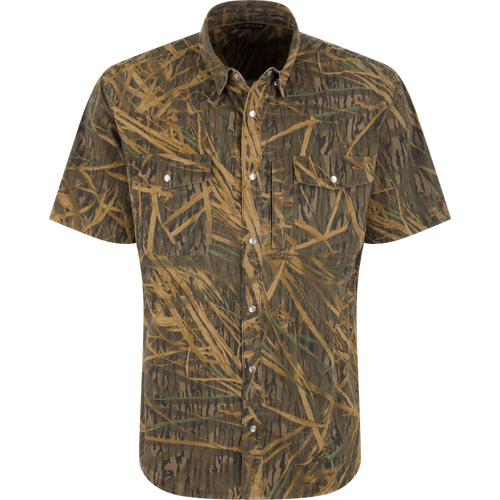 Cinco Ranch Western Acid Washed Short Sleeve Shirt