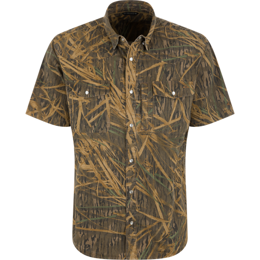 Cinco Ranch Western Acid Washed Short Sleeve Shirt