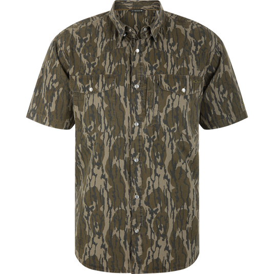 Cinco Ranch Western Acid Washed Short Sleeve Shirt