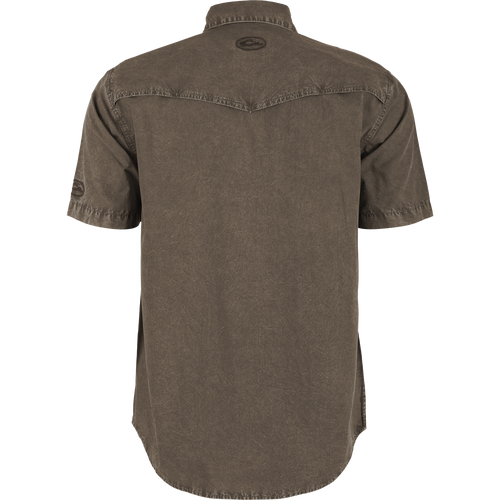 Cinco Ranch Western Acid Washed Short Sleeve Shirt