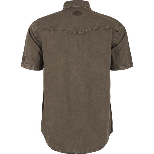 Cinco Ranch Western Acid Washed Short Sleeve Shirt