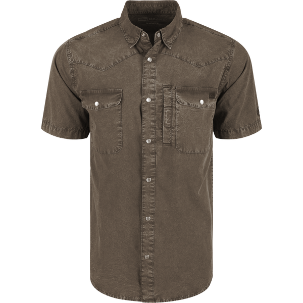 Cinco Ranch Acid Washed Western Shirt | Drake Waterfowl