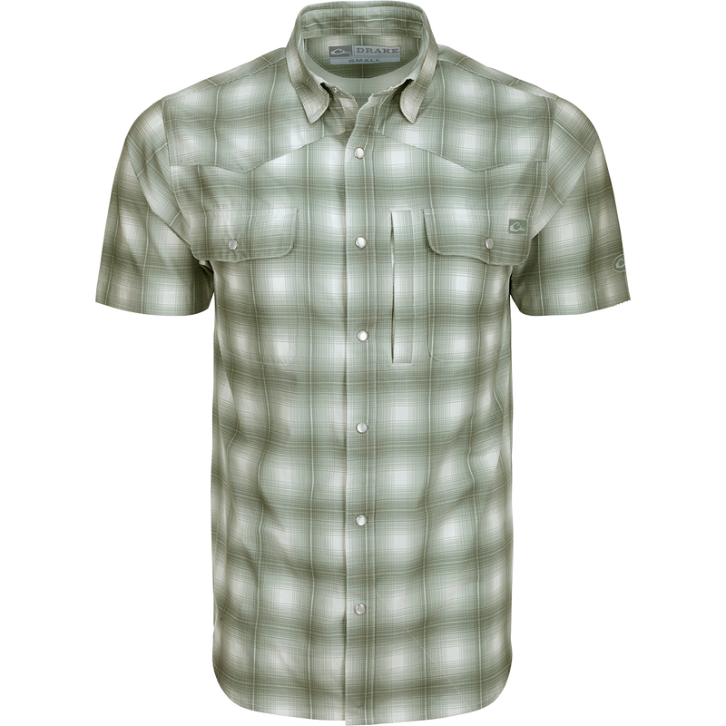Cinco Ranch Western Plaid Shirt: Lightweight, moisture-wicking, and odor-free. Features micro-mesh ventilation and UPF30 sun protection.