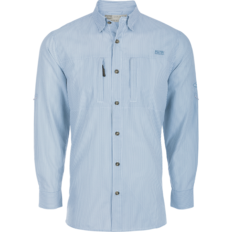 drake's dress shirt Drake's Button Down Oxford Shirt; Mid-Blue 16