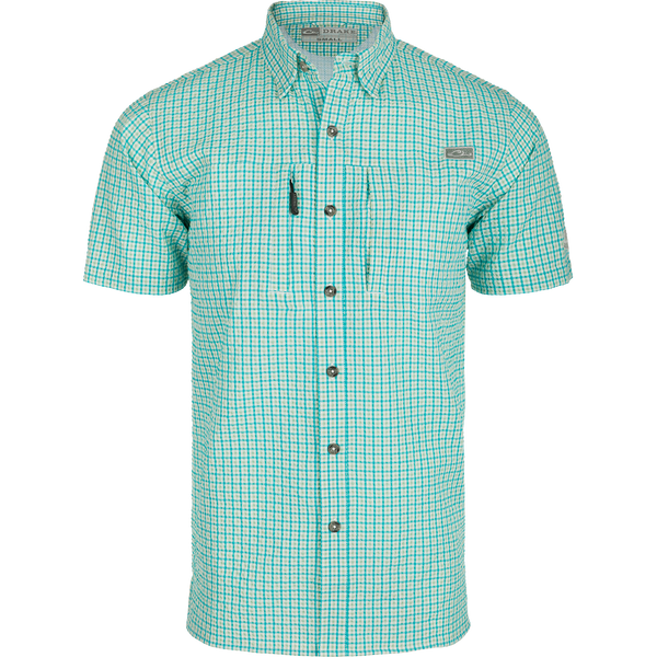 Classic Seersucker Grid Check Shirt S/S – Drake Waterfowl