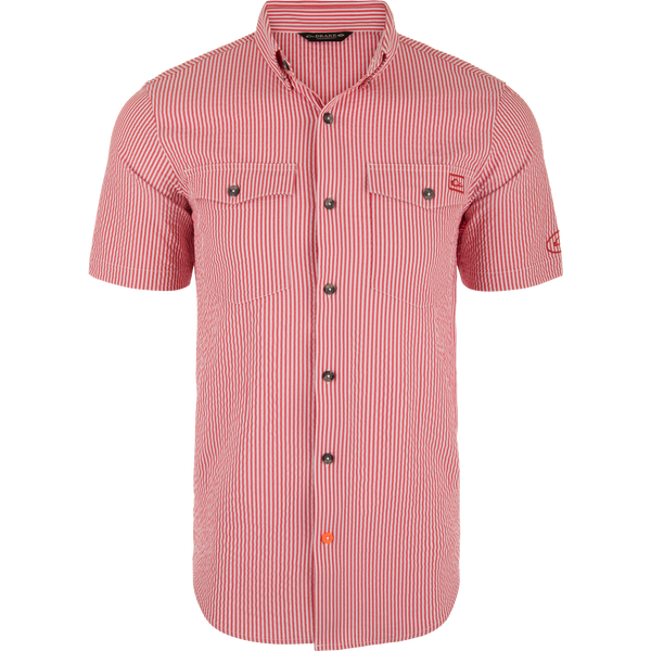 Drake Frat Seersucker Short Sleeve Performance Shirt – Drake Waterfowl