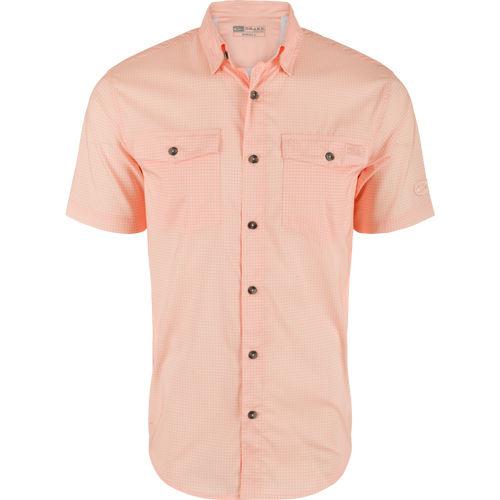 Frat Gingham Check Button-Down Short Sleeve Shirt