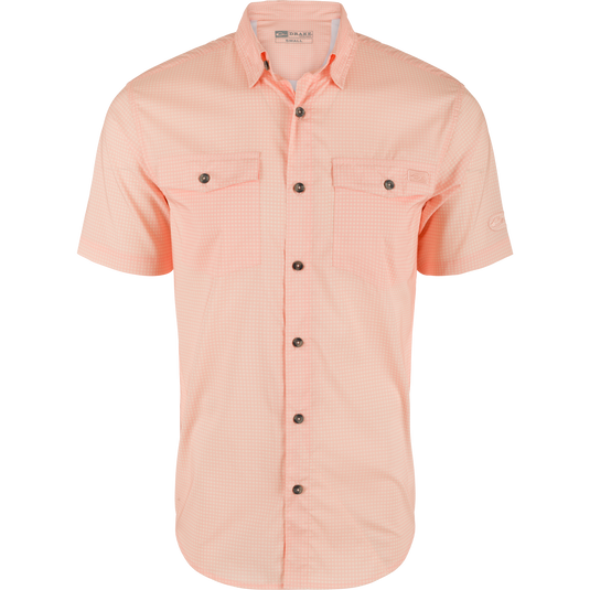 Frat Gingham Check Button-Down Short Sleeve Shirt