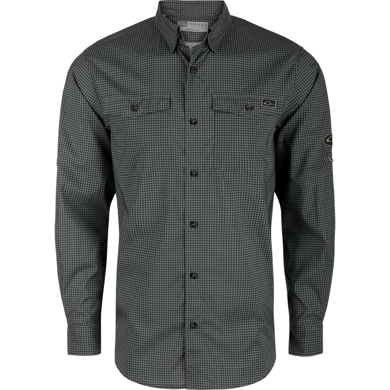 Drake Frat Gingham Check Button-Down Shirt – Drake Waterfowl Drake Frat Gingham Check Button-Down Shirt – Drake Waterfowl