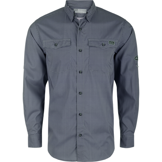 Drake Frat Gingham Check Button-Down Shirt – Drake Waterfowl Drake Frat Gingham Check Button-Down Shirt – Drake Waterfowl