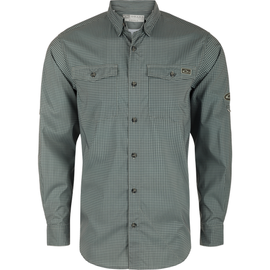 Drake Frat Gingham Check Button-Down Shirt – Drake Waterfowl Drake Frat Gingham Check Button-Down Shirt – Drake Waterfowl