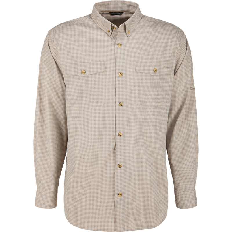 Frat Gingham Check Button-Down Long Sleeve Shirt
