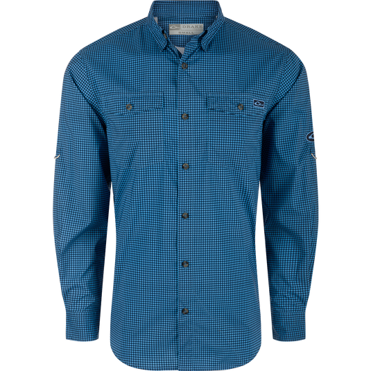 Drake Frat Gingham Check Button-Down Shirt – Drake Waterfowl Drake Frat Gingham Check Button-Down Shirt – Drake Waterfowl