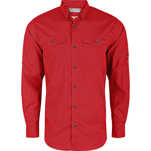 Frat Gingham Check Button-Down Long Sleeve Shirt